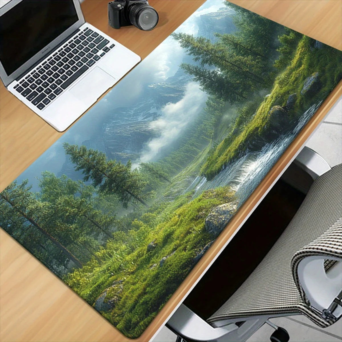 Mouse Pad - HD Printed Rubber - Forest River Landscape